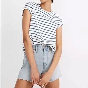 Madewell The Momjean Short In Byers Wash Size 26